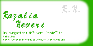 rozalia neveri business card